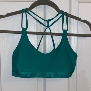 Under armour green sports bra, small